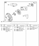 Rewind Starter Diagram and Parts List for 247437-0111-B1  Briggs and Stratton Engine
